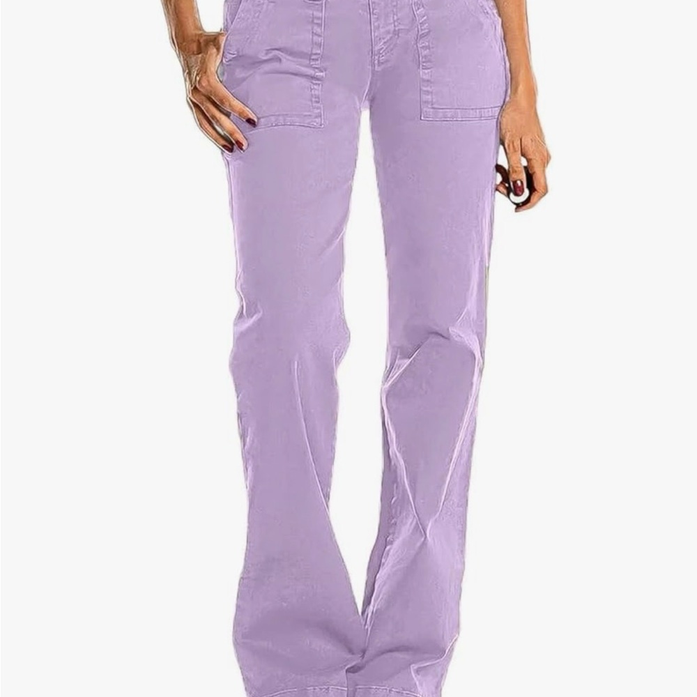 Elegant Lavender Straight Leg Women's Jeans